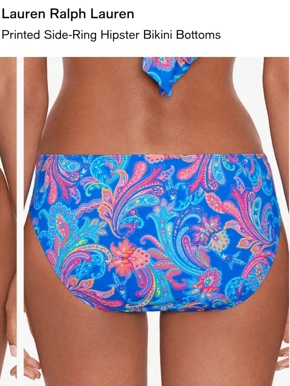 Ralph Lauren Blue Paisley Bikini Set NWT